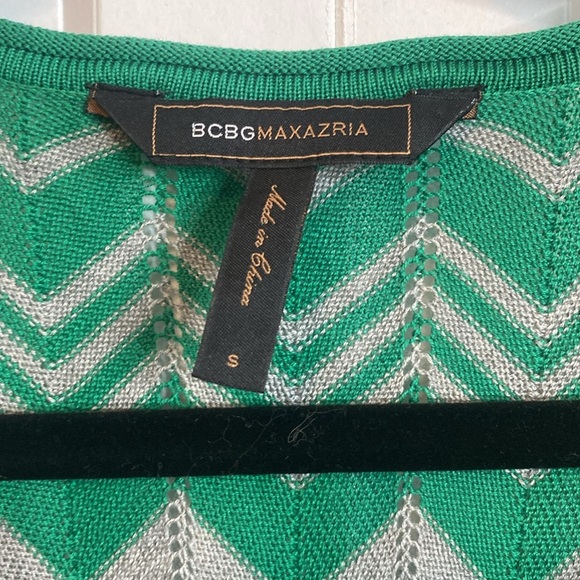 BCBGMAXAZRIA Womens Mini Dress Sleeveless Knit V Neck Multicolor Small - Picture 2 of 7